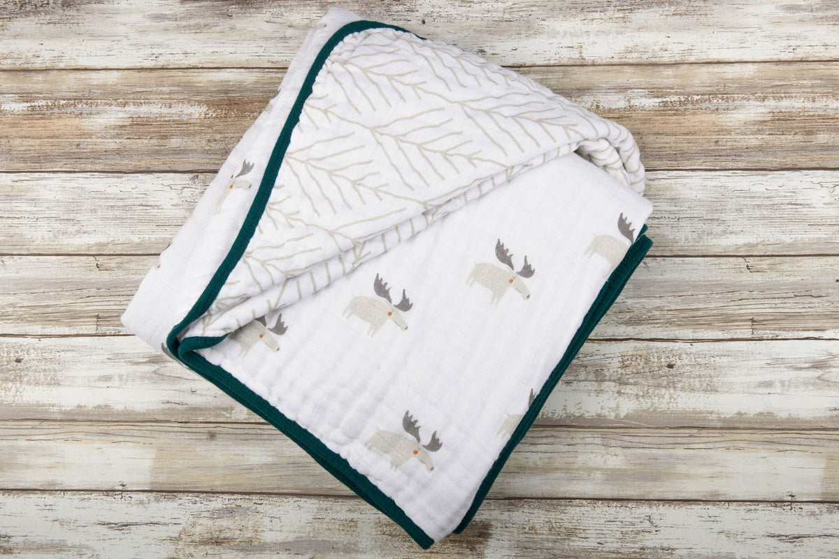 Newcastle Classics Cotton Muslin Blanket Moose