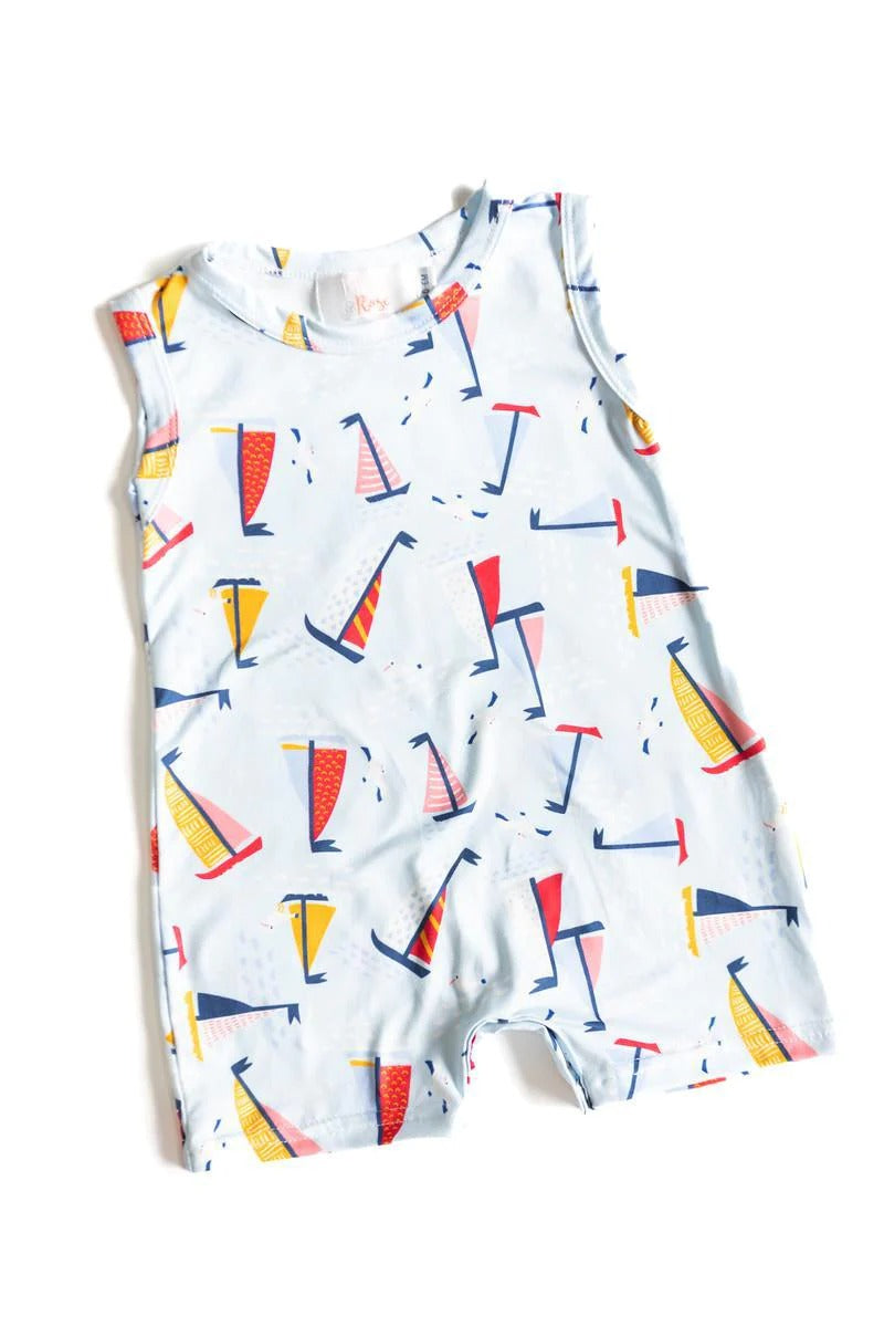 Sailboat Shorty One-Piece Romper
