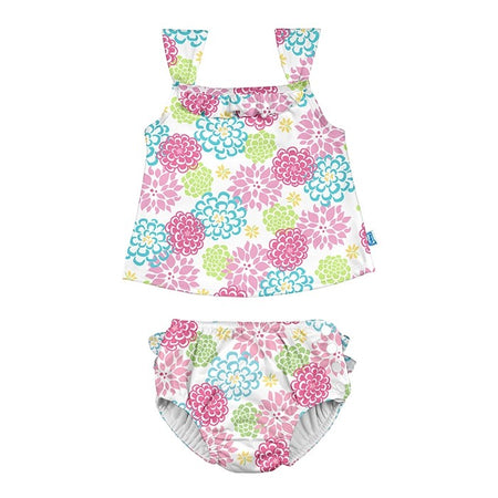 i Play White Zinnia 2-Piece Tankini Set - 12 Months