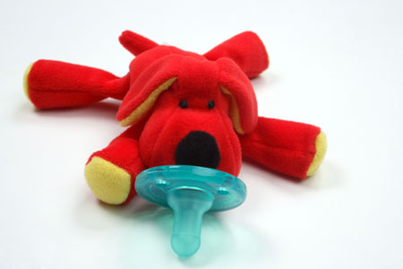 Wubbanub Red Dog Infant Pacifier