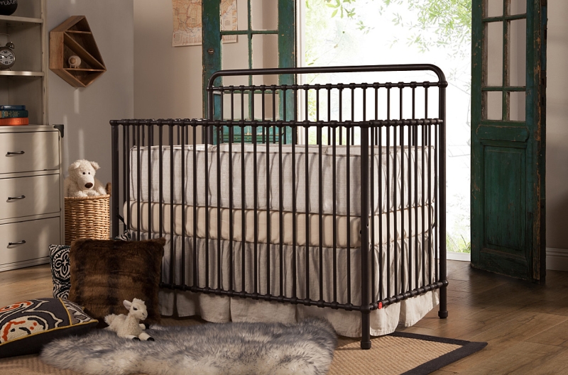 vintage iron baby crib